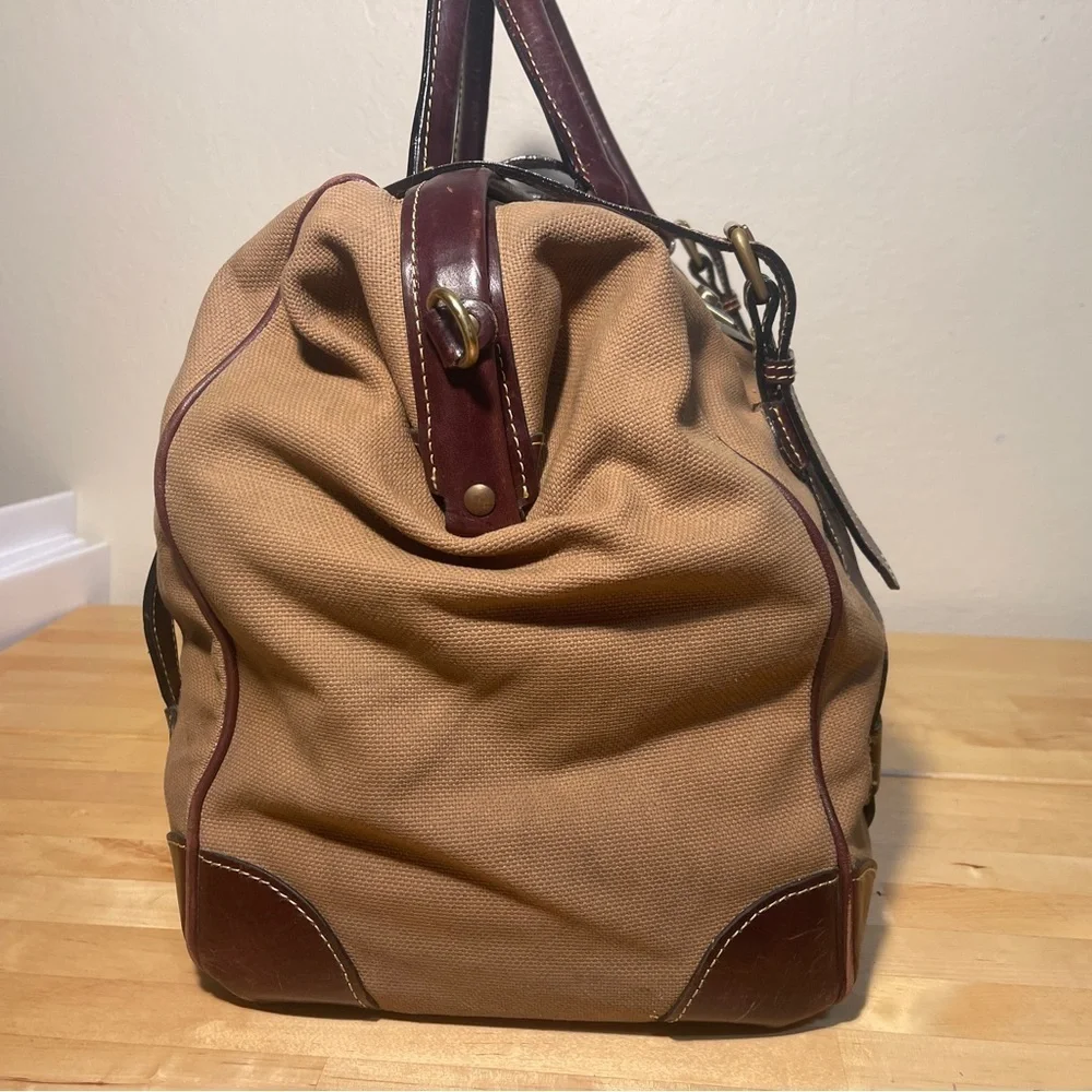 Mulholland Safari Canvas & Leather Weekender Travel Duffel Heritage Bag USA